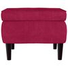 vidaXL Tabouret avec pieds en bois Rouge bordeaux Velours