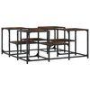 vidaXL Table basse ch&ecirc;ne fum&eacute; 91x91x40 cm bois d'ing&eacute;nierie