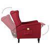 vidaXL Fauteuil de massage inclinable Rouge bordeaux Tissu