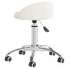 vidaXL Tabouret de massage Blanc Similicuir