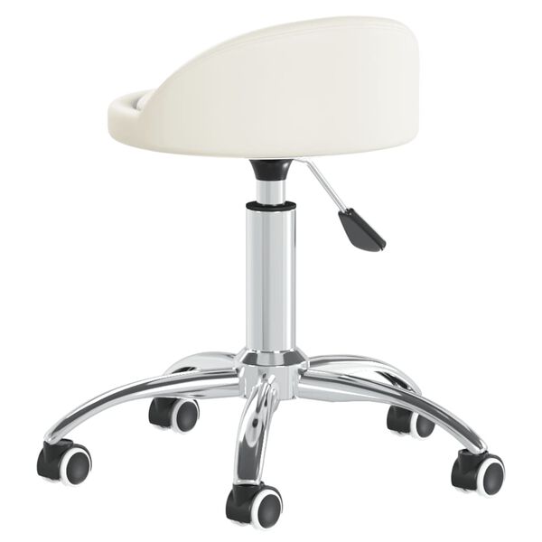 vidaXL Tabouret de massage Blanc Similicuir