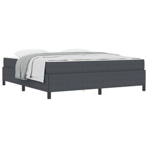vidaXL Cadre de lit avec matelas Gris fonc&eacute; 180 x 200 cm tissu