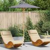 vidaXL Parasol de jardin Gris fonc&eacute; &Oslash; 270 x 260 cm Bambou