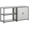 vidaXL Ensemble de rangement cuisine HATTEM 2 pc Argent&eacute;