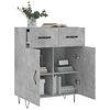vidaXL Buffet gris b&eacute;ton 69,5x34x90 cm bois d'ing&eacute;nierie