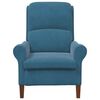 vidaXL fauteuil Bleu 76 x 94 x 102 cm Velours