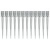 vidaXL Piquets au sol 12 pcs Argent&eacute; 9x9x75 cm Acier galvanis&eacute;