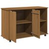 vidaXL Cabinet roulant avec roue Marron miel 100 x 39 x 65,5 cm