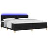 vidaXL Lit &agrave; ressort LED avec matelas avec LED Noir 200 x 200 cm tissu