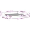 vidaXL Cadre de lit Brun cire 200 x 200 cm Pin massif