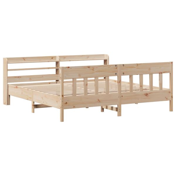 vidaXL Cadre de lit sans matelas 200x200 cm bois massif de pin