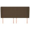 vidaXL T&ecirc;te de lit avec oreilles Marron fonc&eacute; 183x23x118/128 cm Tissu
