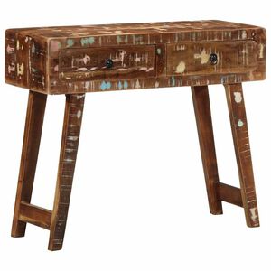 vidaXL Table console 90x32x75 cm bois massif de r&eacute;cup&eacute;ration