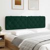 vidaXL Coussin de t&ecirc;te de lit vert fonc&eacute; 180 cm velours