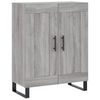 vidaXL Buffet haut Sonoma gris 69,5x34x180 cm Bois d'ing&eacute;nierie