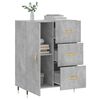 vidaXL Buffet gris b&eacute;ton 69,5x34x90 cm bois d'ing&eacute;nierie