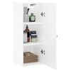 vidaXL Armoire murale blanc brillant 34,5x34x90 cm