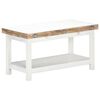 vidaXL Table basse extensible blanc 90x(45-90)x45 cm bois de manguier