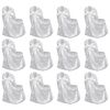 vidaXL Housses de chaise pour banquet de mariage 12 pcs Blanc