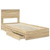 vidaXL Lit de Rangement Ch&ecirc;ne Sonoma 90 x 200 cm Bois d'ing&eacute;nierie