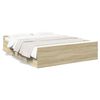 vidaXL Cadre de lit avec tiroirs sans matelas ch&ecirc;ne sonoma 140x200 cm