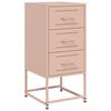vidaXL Tables de chevet 2 pcs rose 36x39x78 cm acier