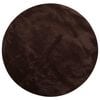 vidaXL Tapis de surface Rond HUARTE Marron &Oslash; 100 CM Polyester