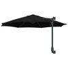 vidaXL Parasol de jardin Noir 248 x 248 x 148 cm Polyester et Acier