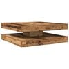 vidaXL Table basse rotative &agrave; 360 degr&eacute;s vieux bois 90x90x34,5 cm