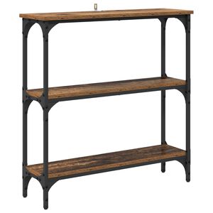vidaXL Table console Bois ancien 75 x 22,5 x 75 cm Bois d'ing&eacute;nierie