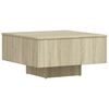 vidaXL Table basse ch&ecirc;ne sonoma 60x60x31,5 cm bois d'ing&eacute;nierie