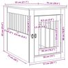 vidaXL Meuble pour cage &agrave; chien en ch&ecirc;ne noir 55 x 75 x 65 cm en bois d'ing&eacute;nierie