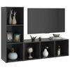 vidaXL Meubles TV 2 pcs Gris 107x35x37 cm Bois d'ingénierie