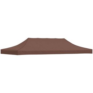 vidaXL Toit de tente de r&eacute;ception 6x3 m Marron 270 g/m&sup2;
