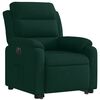 vidaXL Fauteuil inclinable &eacute;lectrique vert fonc&eacute; velours