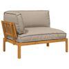 vidaXL Ensemble de Canap&eacute;s Taupe 133 x 92 x 69 cm Bois d'Acacia Massif