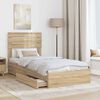 vidaXL Lit de Rangement Ch&ecirc;ne Sonoma 90 x 190 cm Bois d'ing&eacute;nierie