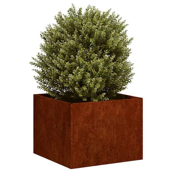 vidaXL Jardini&egrave;re rouill&eacute; 40x40x30 cm acier inoxydable