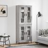 vidaXL Buffet haut Sonoma gris 69,5x34x180 cm Bois d'ing&eacute;nierie