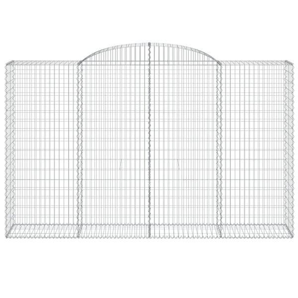 vidaXL Paniers à gabions arqués 13 pcs 300x50x180/200 cm fer galvanisé