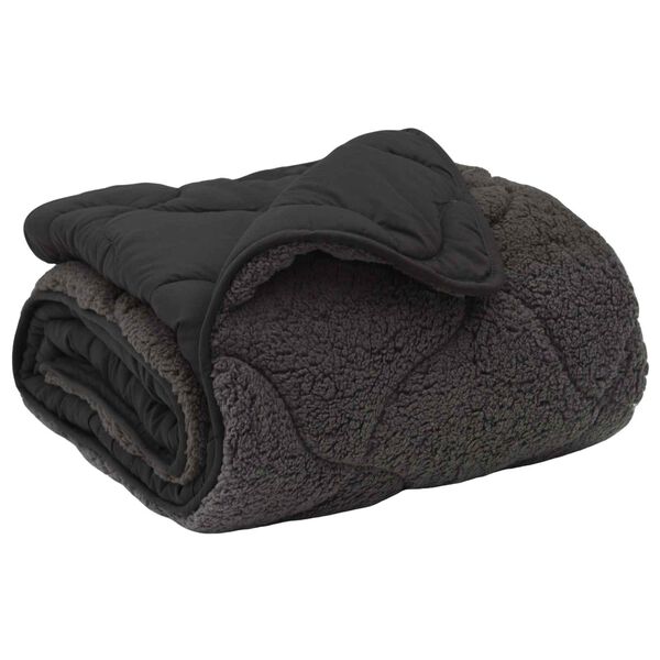 vidaXL Duvet d'hiver Matelass&eacute; Anthracite 200 x 240 cm