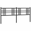 vidaXL T&ecirc;te de lit de remplacement m&eacute;tal noir 180 cm