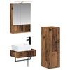vidaXL Ensemble d'armoire de salle de bain 4 pcs Bois ancien