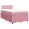 vidaXL Sommier &agrave; lattes de lit avec matelas rose 120x190 cm velours