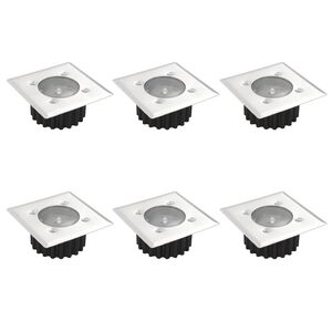 vidaXL Spots de sol carr&eacute;s 6 pcs