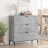 vidaXL Buffet Gris b&eacute;ton 79,5 x 33 x 82 cm Bois d'ing&eacute;nierie