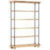 vidaXL Bibliothèque à 5 niveaux 120x35x180cm Bois de manguier et acier