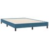 vidaXL Sommier &agrave; lattes de lit et matelas et LED Bleu fonc&eacute; 160x220cm Velours