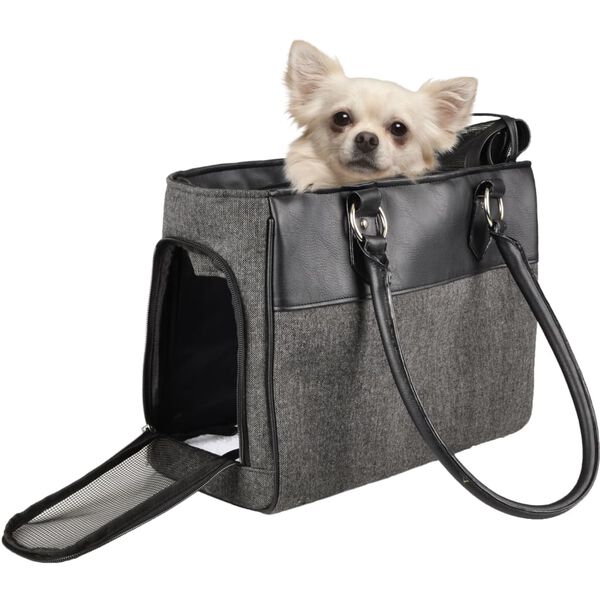 FLAMINGO Sac de transport pour animaux Lior Noir 45x19x29 cm