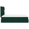 vidaXL Cadre de lit ottoman avec matelas vert fonc&eacute; 140x190 cm velours